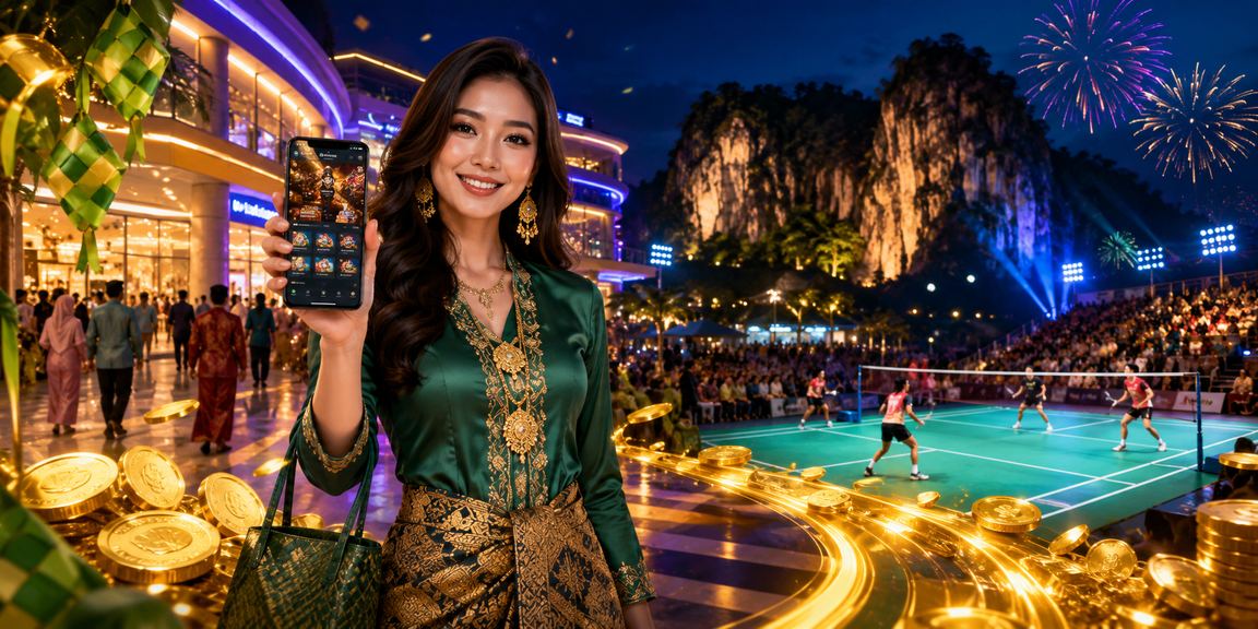 Aplikasi kasino bertema Hari Raya dari Ipoh menggambarkan suasana perayaan Malaysia